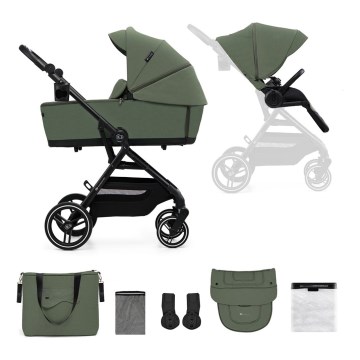 KINDERKRAFT SELECT - Sporty klapvogn 2-i-1 YOXI Mystic green