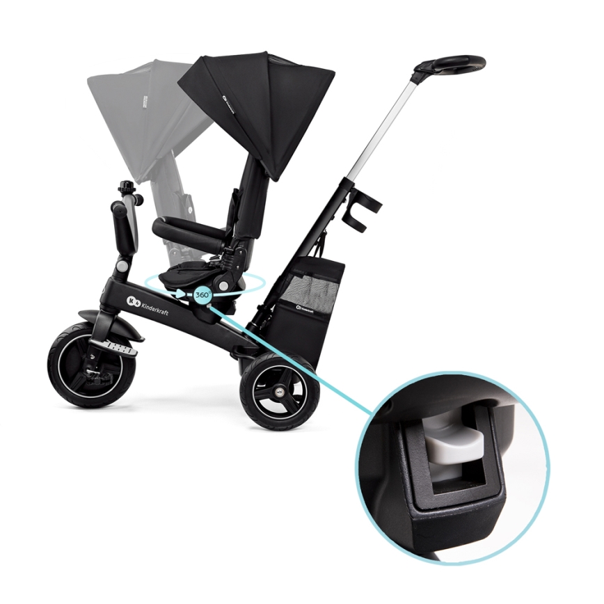KINDERKRAFT SELECT - Trehjulet cykel 05.01.2001 EASYTWIST Premium sort