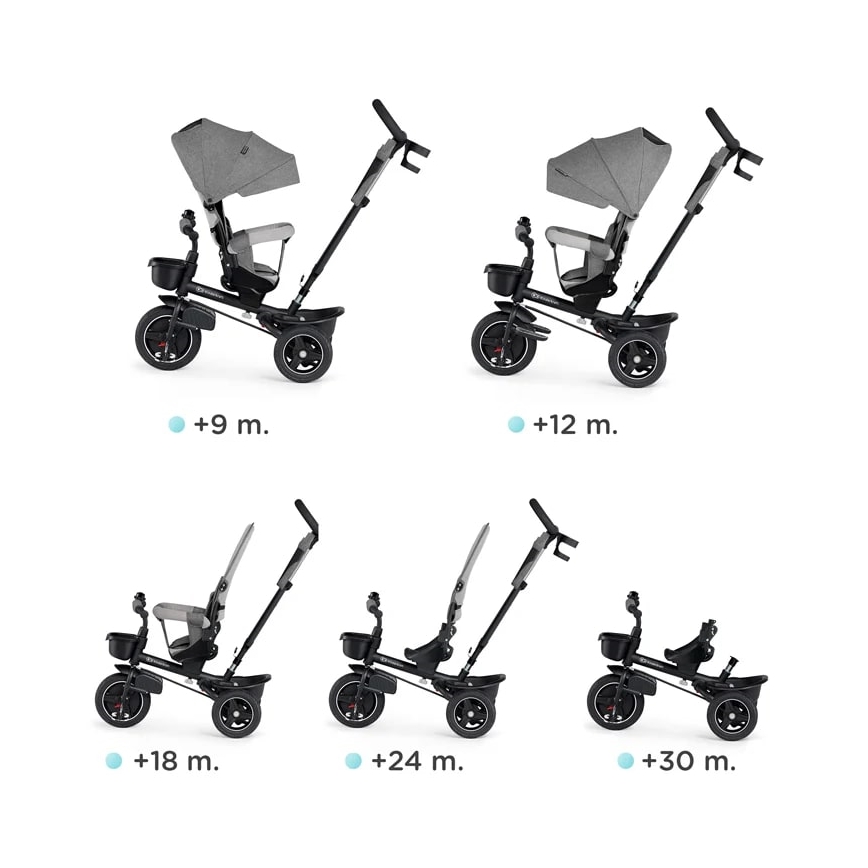 KINDERKRAFT - Trehjulet cykel 5in1 SPINSTEP grå