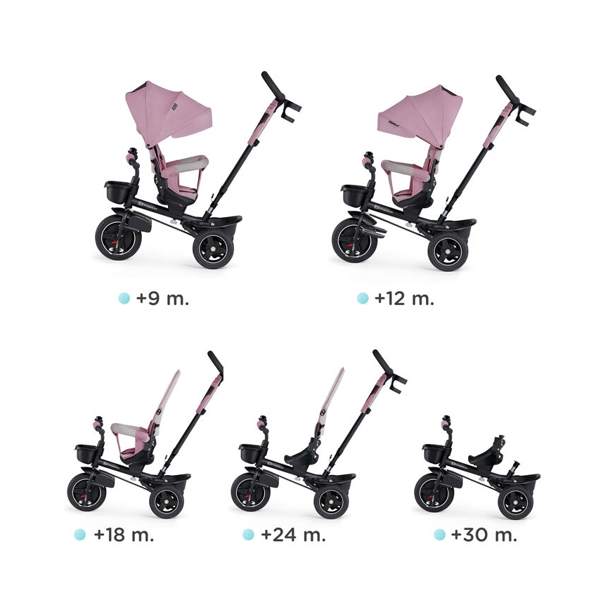 KINDERKRAFT - Trehjulet cykel 5in1 SPINSTEP lyserød