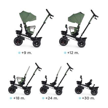 KINDERKRAFT SELECT - Trehjulet cykel SPINSTEP Premium grøn