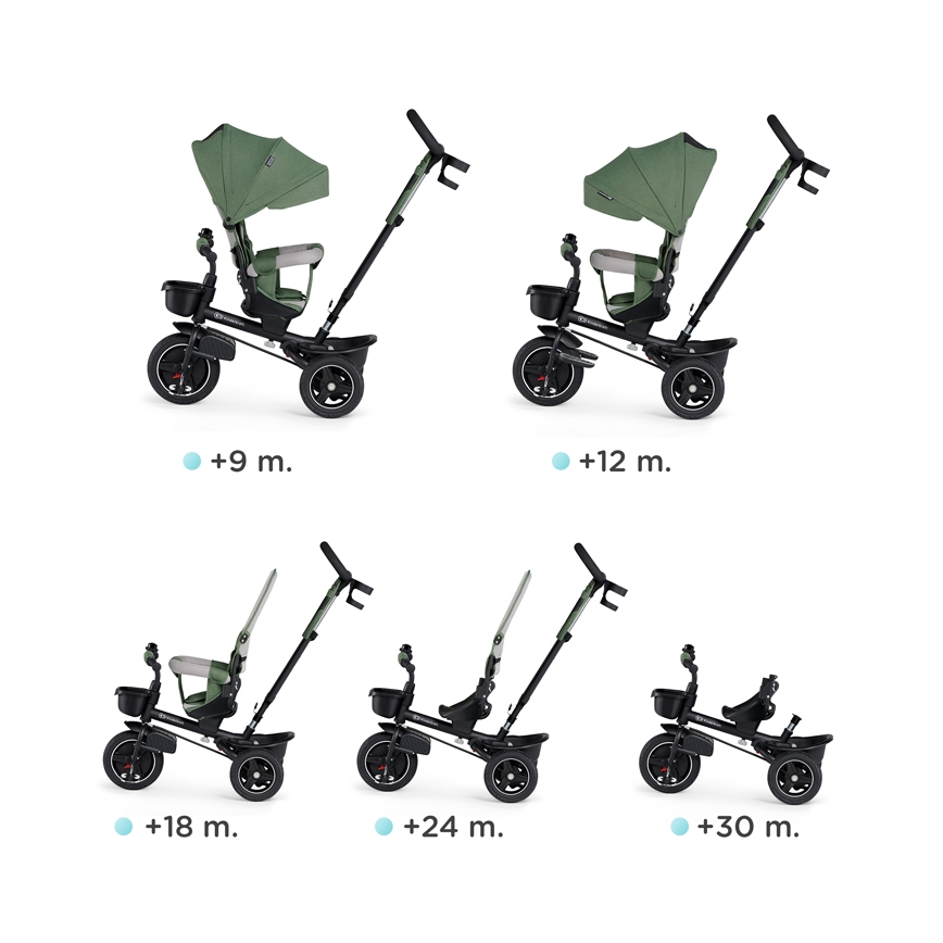 KINDERKRAFT SELECT - Trehjulet cykel SPINSTEP Premium grøn