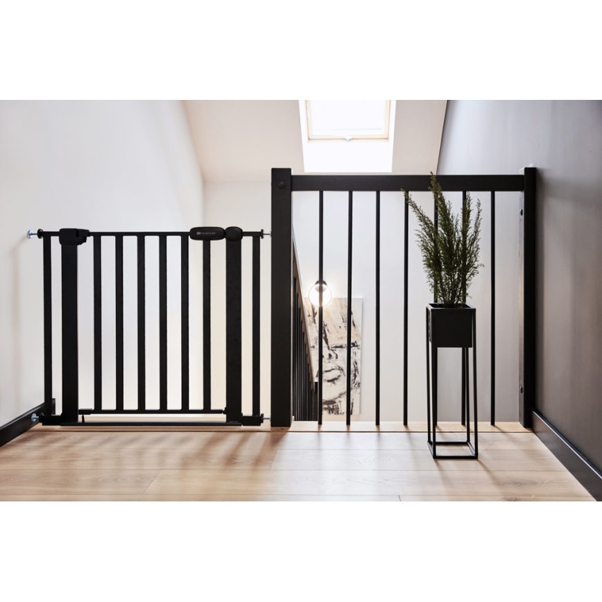 KINDERKRAFT - Sikkerhedsgitter LOCK&GO 75-103 cm sort