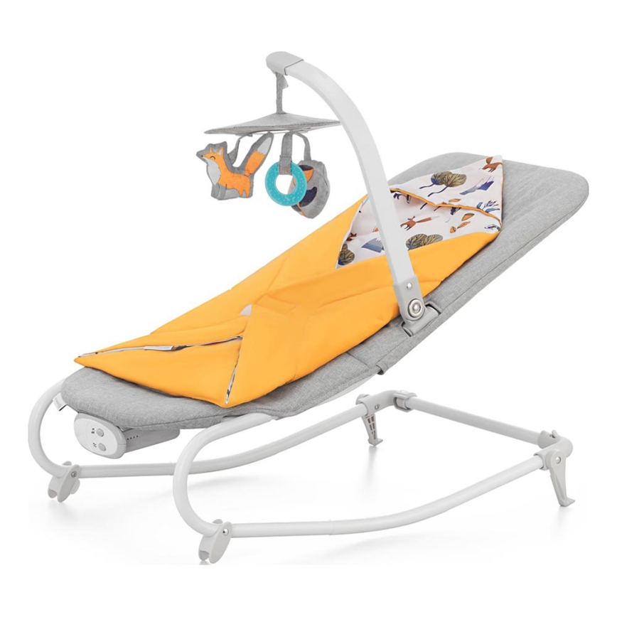 KINDERKRAFT - Skråstol med vibration med melodi FELIO 2 gul