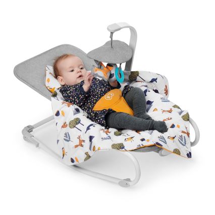 KINDERKRAFT - Skråstol med vibration med melodi FELIO 2 gul