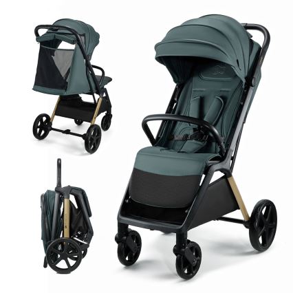 KINDERKRAFT - Sporty klapvogn LOOM grøn