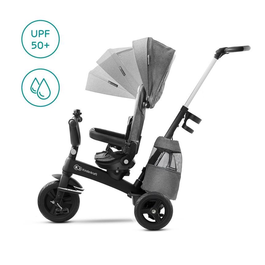 KINDERKRAFT - Trehjulet cykel 5v1 EASYTWIST grå/sort