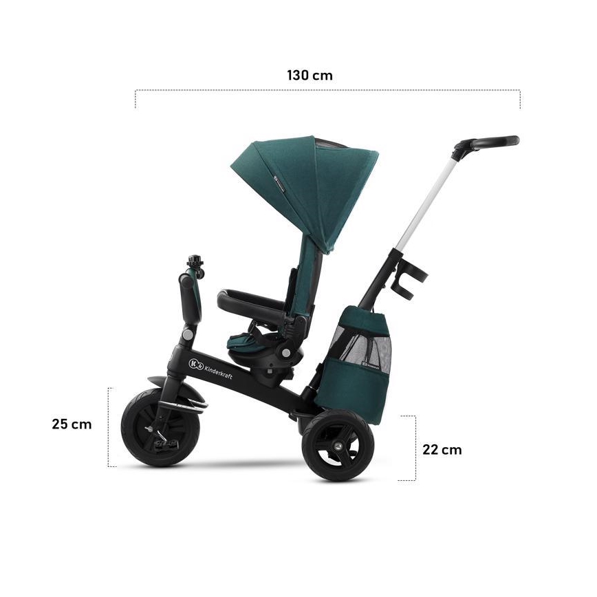 KINDERKRAFT - Trehjulet cykel 5v1 EASYTWIST grå/sort
