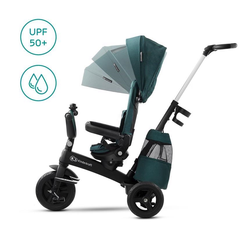 KINDERKRAFT - Trehjulet cykel 5v1 EASYTWIST grøn/sort