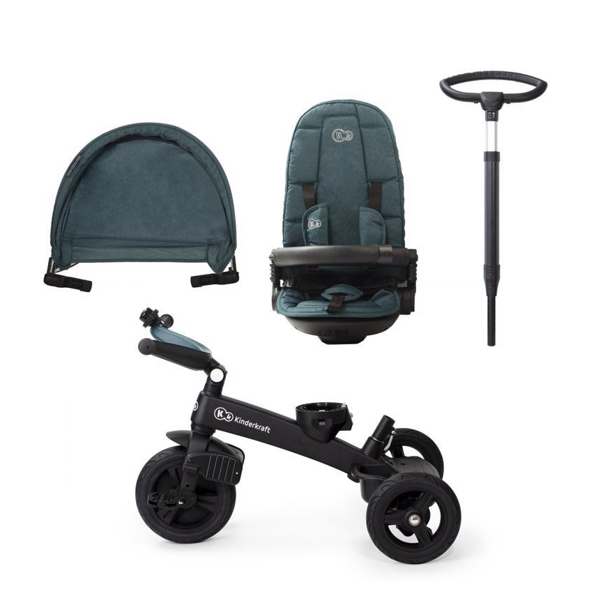KINDERKRAFT - Trehjulet cykel 5v1 EASYTWIST grøn/sort