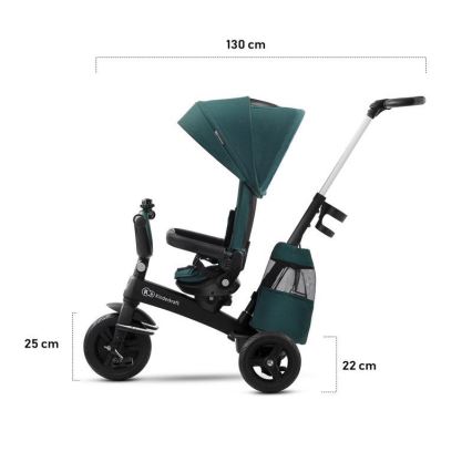 KINDERKRAFT - Trehjulet cykel 5v1 EASYTWIST grøn/sort