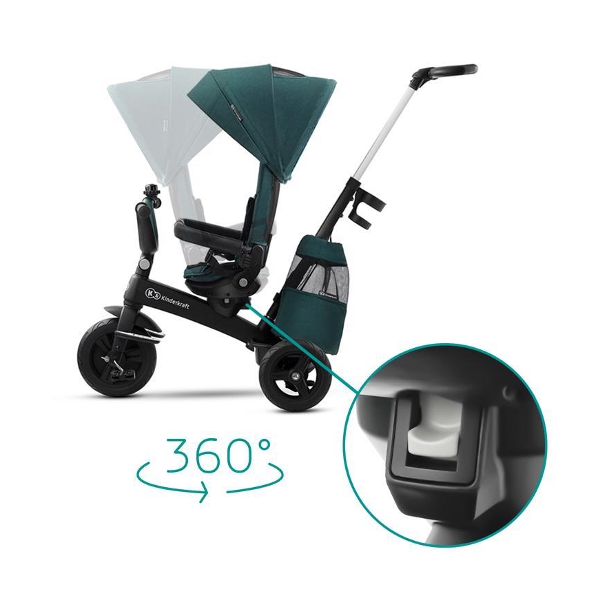 KINDERKRAFT - Trehjulet cykel 5v1 EASYTWIST grøn/sort