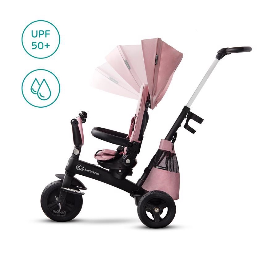 KINDERKRAFT - Trehjulet cykel 5v1 EASYTWIST pink/sort