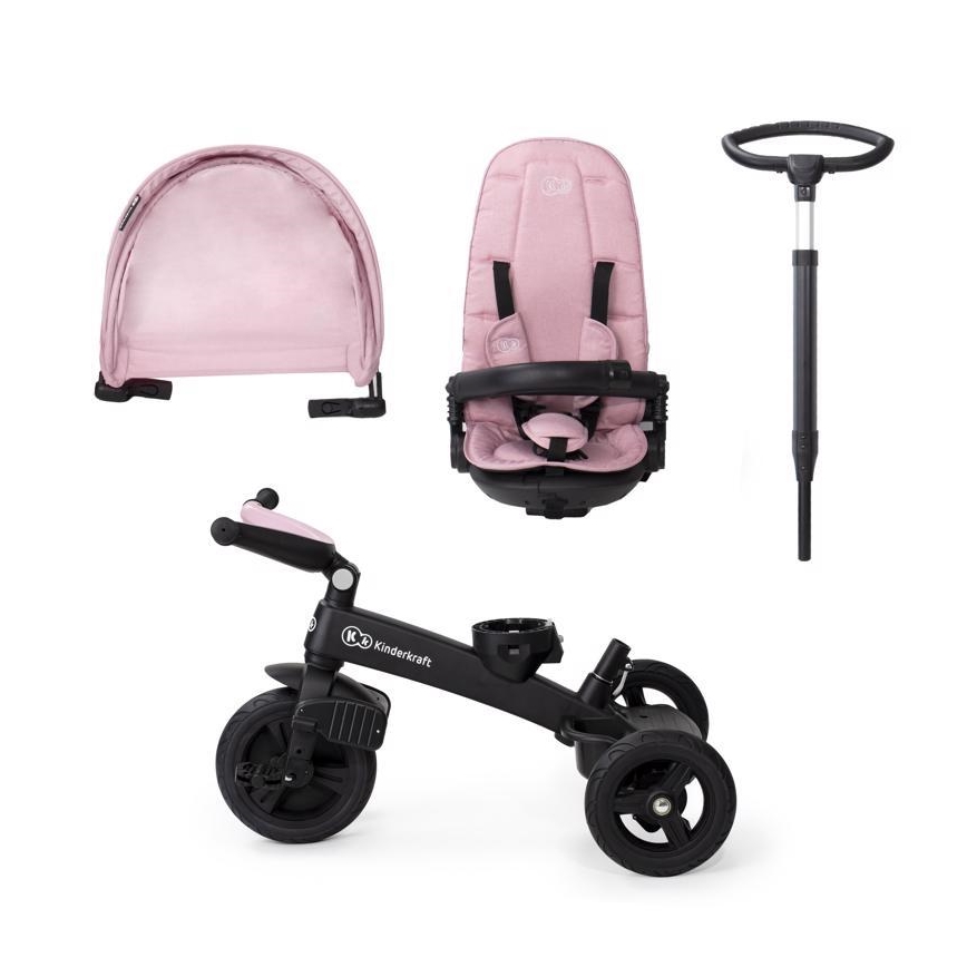 KINDERKRAFT - Trehjulet cykel 5v1 EASYTWIST pink/sort