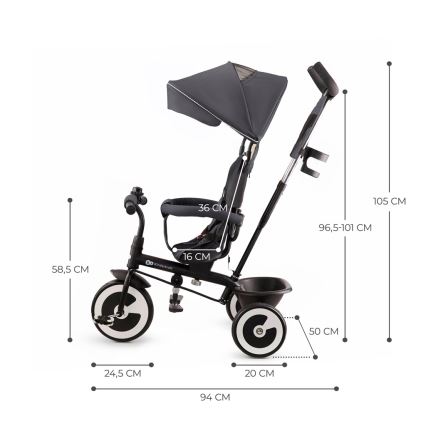 KINDERKRAFT - Trehjulet cykel ASTON Malachite grå