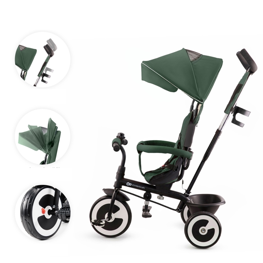 KINDERKRAFT - Trehjulet cykel ASTON Mystic grøn