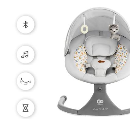 KINDERKRAFT - Uro med musik 2-i-1 LUMI lysegrå