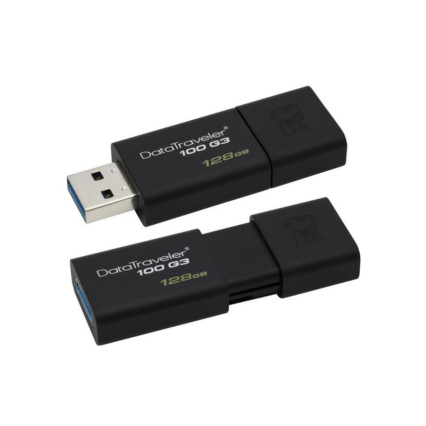 Kingston - USB-nøgle DATATRAVELER 100 G3 USB 3.0 128 GB sort