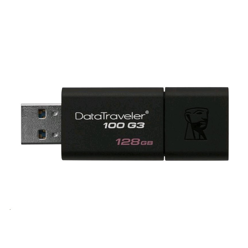Kingston - USB-nøgle DATATRAVELER 100 G3 USB 3.0 128 GB sort