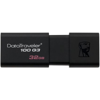 Kingston - USB-nøgle DATATRAVELER 100 G3 USB 3.0 32GB sort