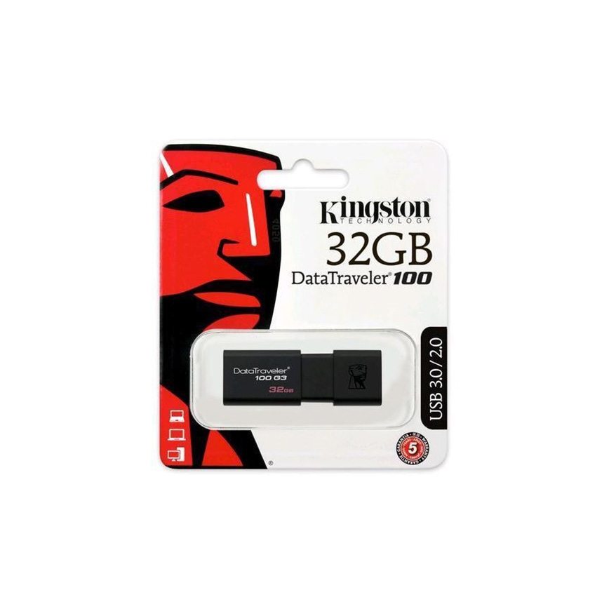 Kingston - USB-nøgle DATATRAVELER 100 G3 USB 3.0 32GB sort