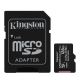Kingston - MicroSDXC-kort 128GB Canvas Select Plus U1 100MB/s + SD-adapter