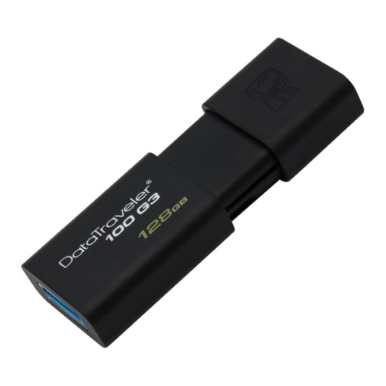 Kingston - USB-nøgle DATATRAVELER 100 G3 USB 3.0 128 GB sort