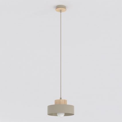 KIVI pendel med ledning 1xE27/15W/230V beige