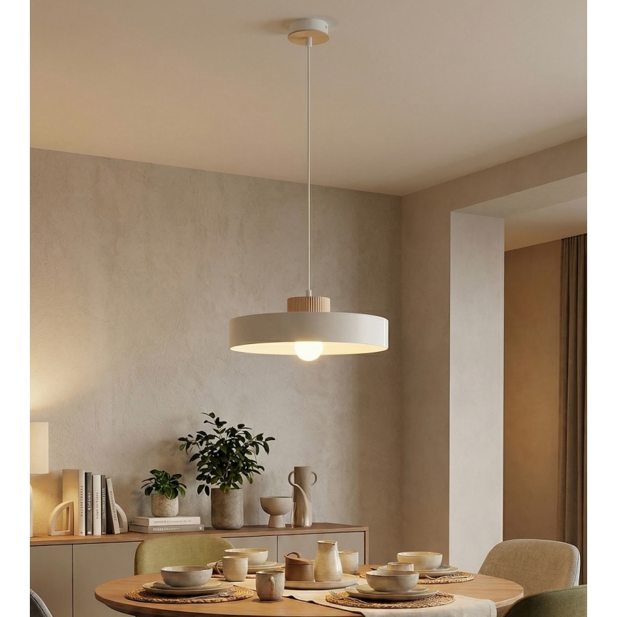 KIVI pendel med ledning 1xE27/15W/230V hvid