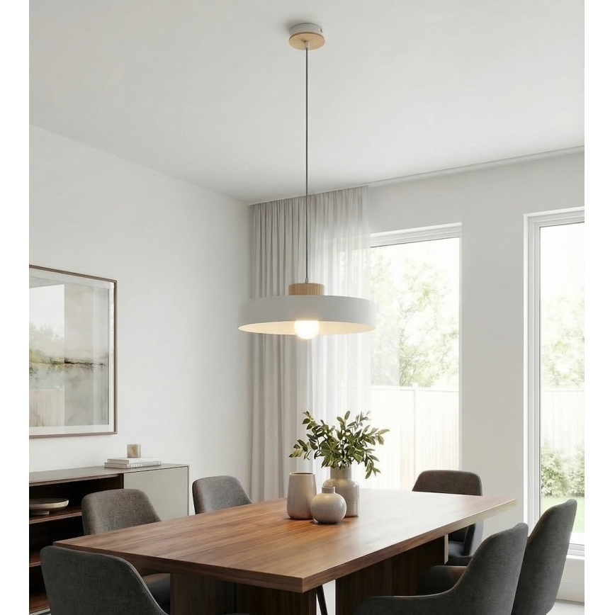 KIVI pendel med ledning 1xE27/15W/230V hvid