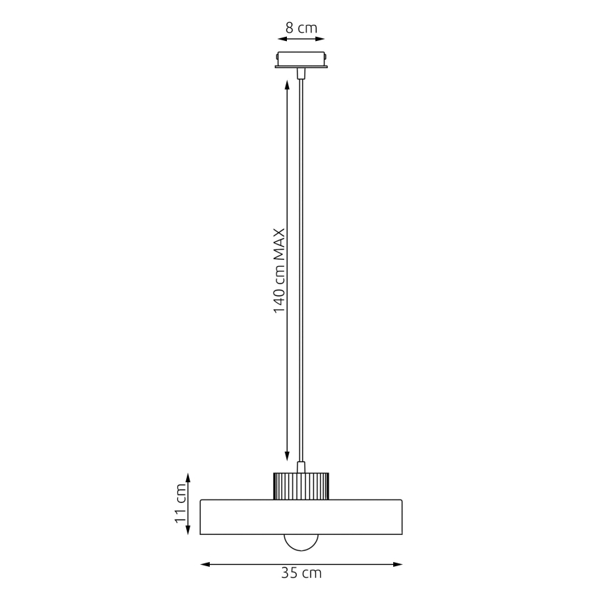 KIVI pendel med ledning 1xE27/15W/230V hvid