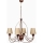 Klassisk kædelampe 4xE14/40W/230V bronze/beige