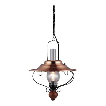 Klassisk loftlampe NOSTALGIA 1xE27/60W/230V gummitræ
