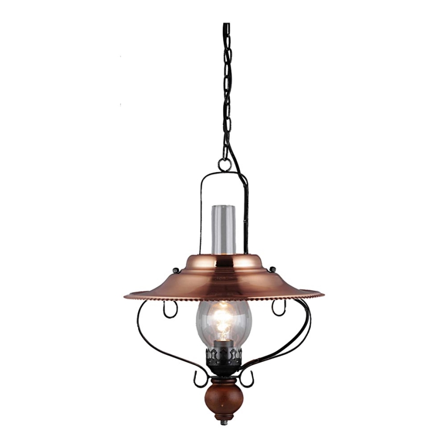 Klassisk loftlampe NOSTALGIA 1xE27/60W/230V gummitræ