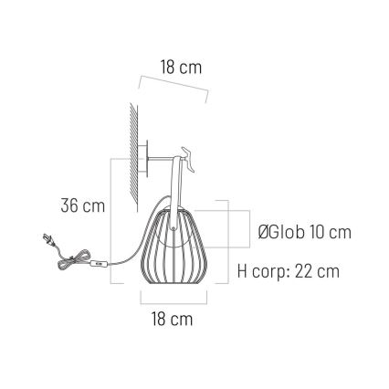 Væglampe MEMORY 1xG9/4W/230V hvid/brun