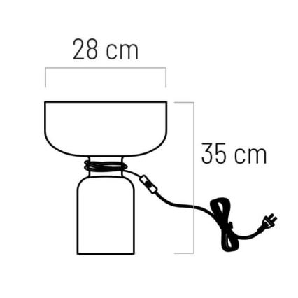 Bordlampe ABEL 1xE27/11W/230V blå