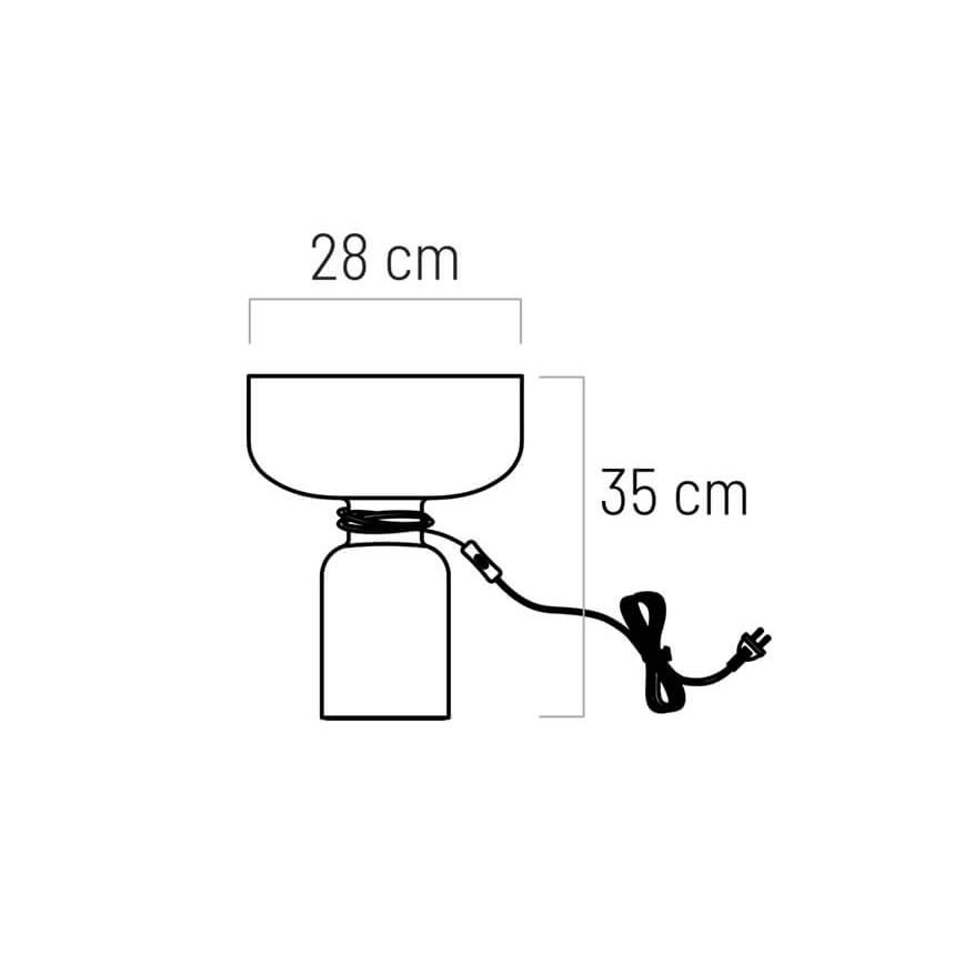 Bordlampe ABEL 1xE27/11W/230V blå