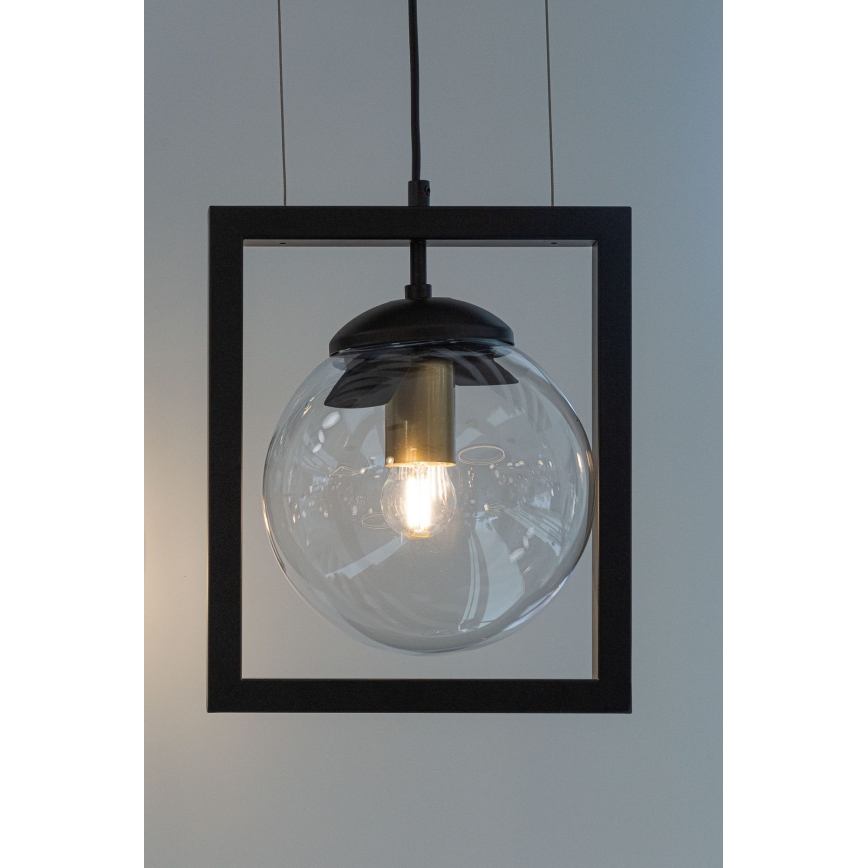 Pendel REY 1xE27/7W/230V sort
