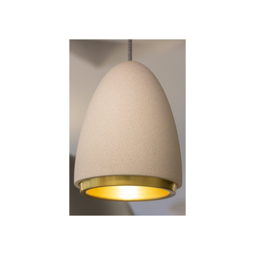 Pendel CONCRETE 1xGU10/5W/230V grå/gylden
