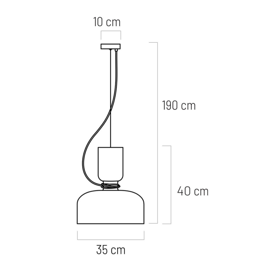 Pendel ABEL 2xE27/11W/230V diam. 28 cm sort
