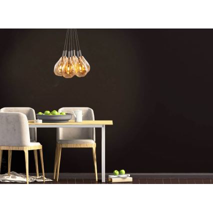 Pendel HONEY 7xG9/5W/230V guldfarvet