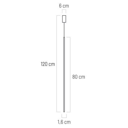 LED lysekrone på kabel VIZIO LED/9W/230V sort