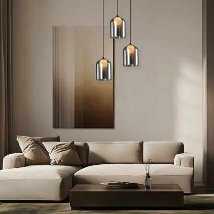 KLEA Pendellampe 1xG9/15W/230V Røg Sort