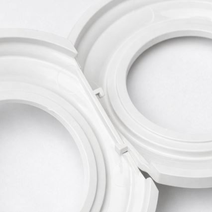 Kliklap - Dobbelt retro stikkontakt til hjemmet med ramme, SCHUKO 230 V, snehvid