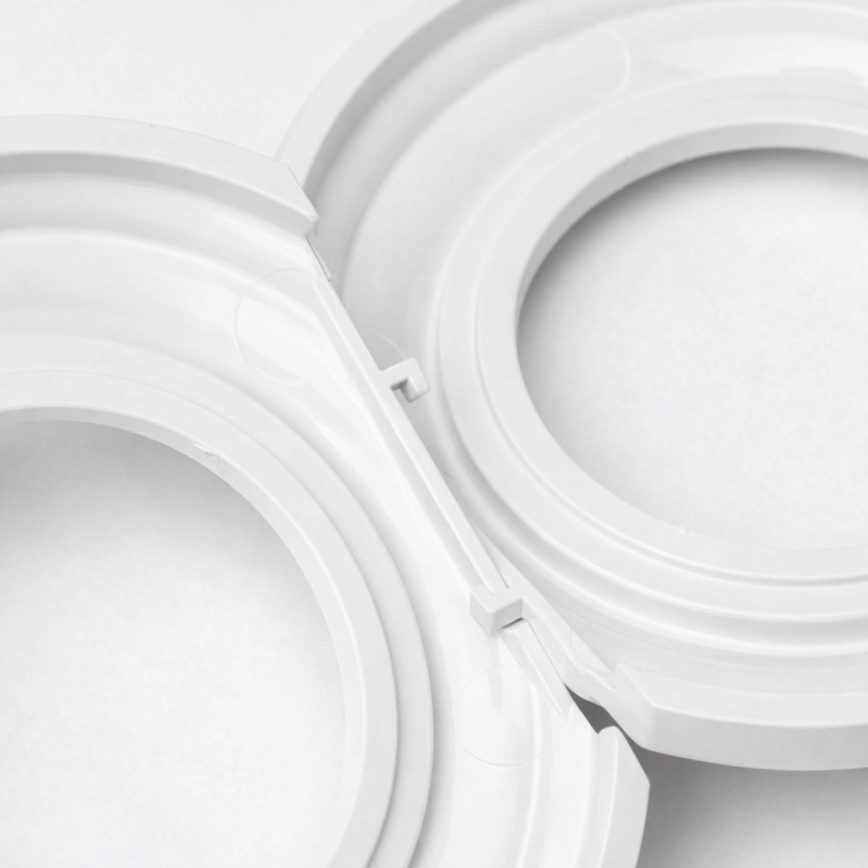 Kliklap - Dobbelt retro stikkontakt til hjemmet med ramme, SCHUKO 230 V, snehvid