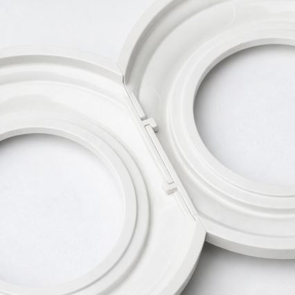 Kliklap - Dobbelt retro stikkontakt til hjemmet med ramme, SCHUKO 230 V, snehvid