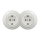 Kliklap - Dobbelt retro stikkontakt til hjemmet med ramme SCHUKO 230V/16A keramisk hvid
