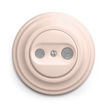 Kliklap - Retro antenneudtag til TV og FM (afsluttende) med ramme, støvet rosa