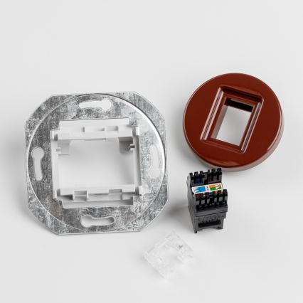 Kliklap - Retro dataudtag med brun ramme