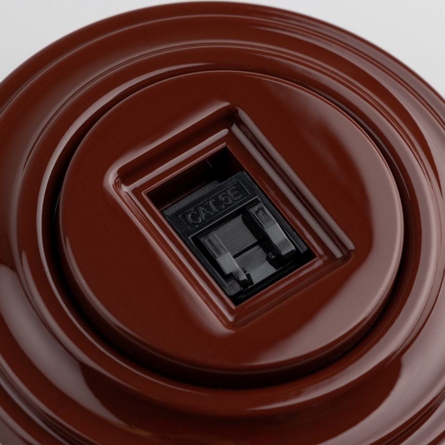 Kliklap - Retro dataudtag med brun ramme